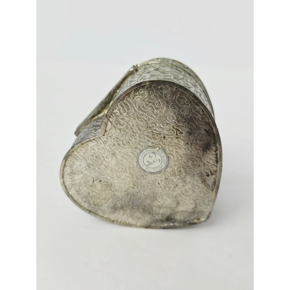 Godinger‎ Heart Shaped Vintage Silver Trinket Box 3